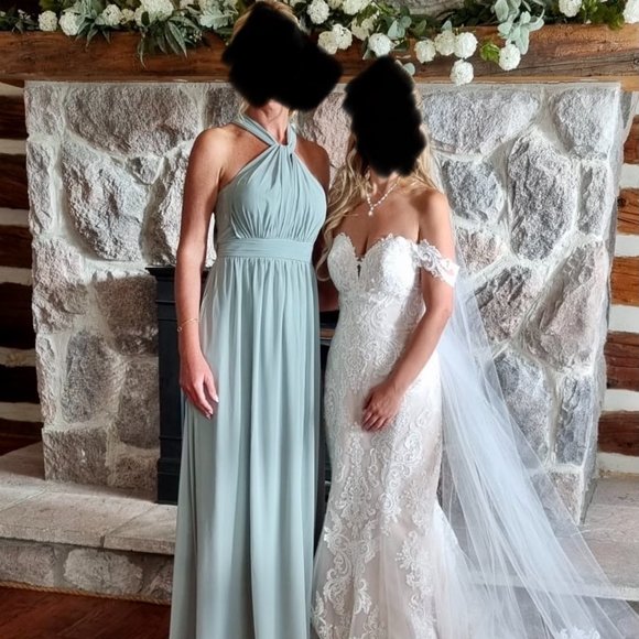 2 x Birdy Grey Grace convertible bridesmaid dress in S and M:  Sage Green - Picture 5 of 8